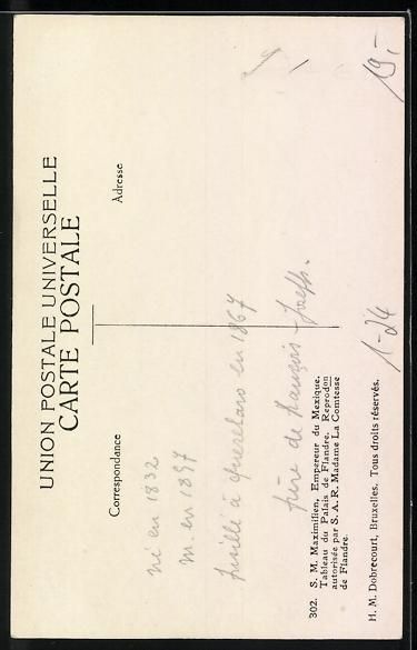 Cartes postales: AK Maximilien, Empereur de Mexique – D'occasion à Berlin par bartko-reher 1