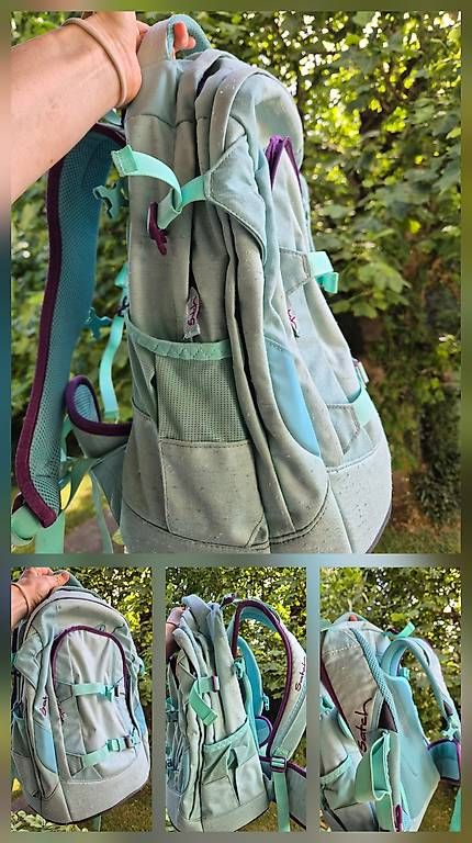 Borse & Zaini: Satch türkis hellblau Schulrucksack Schulranzen – Usato da Arlesheim venduto da Mamamarie