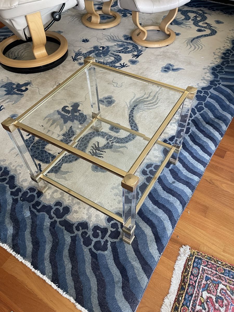 Tische: Vintage Couchtisch Messing und Glas  – Gebraucht aus Zürich von Pitschi17