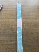 Stoff hellblau mit Sternenmuster, neu und unbenutzt