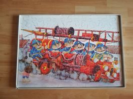 🚒 Piro und die Feuerwehr Holzpuzzle (neuwertig, vergriffen)