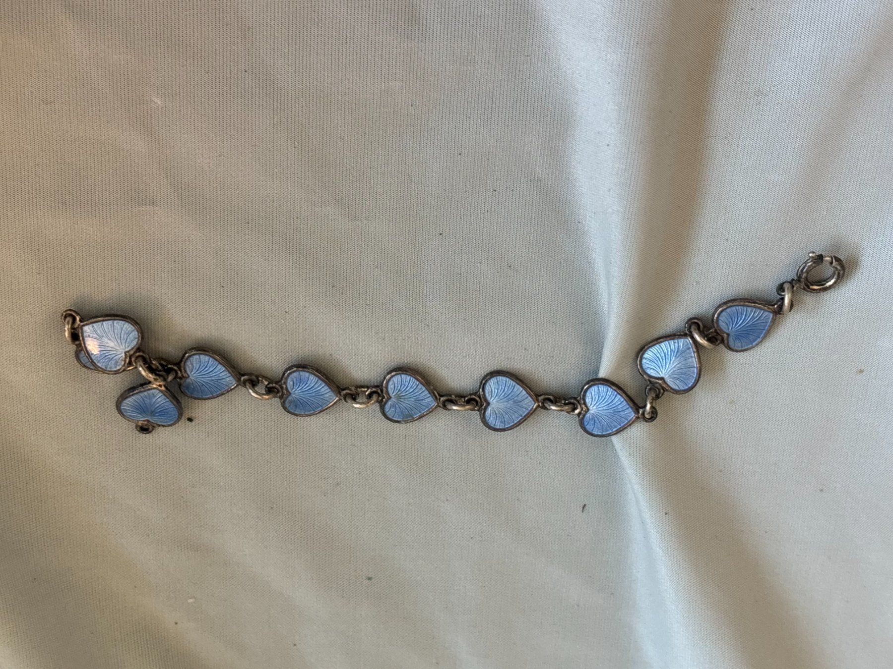 Bracciali & Braccialetti: Armband Silber Emaille hellblau Herzform – Usato da Birmensdorf ZH venduto da HelvetiaMarkt