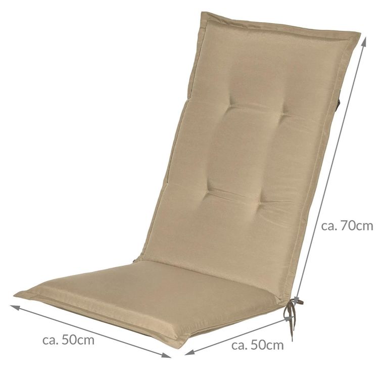 Gartenstuhlauflage Hochlehner beige Auflage 120x50cm Kaufen auf Ricardo