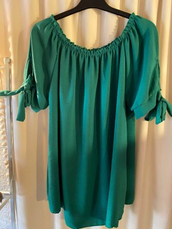 DAMEN KURZARM BLUSENKLEID GRÜN