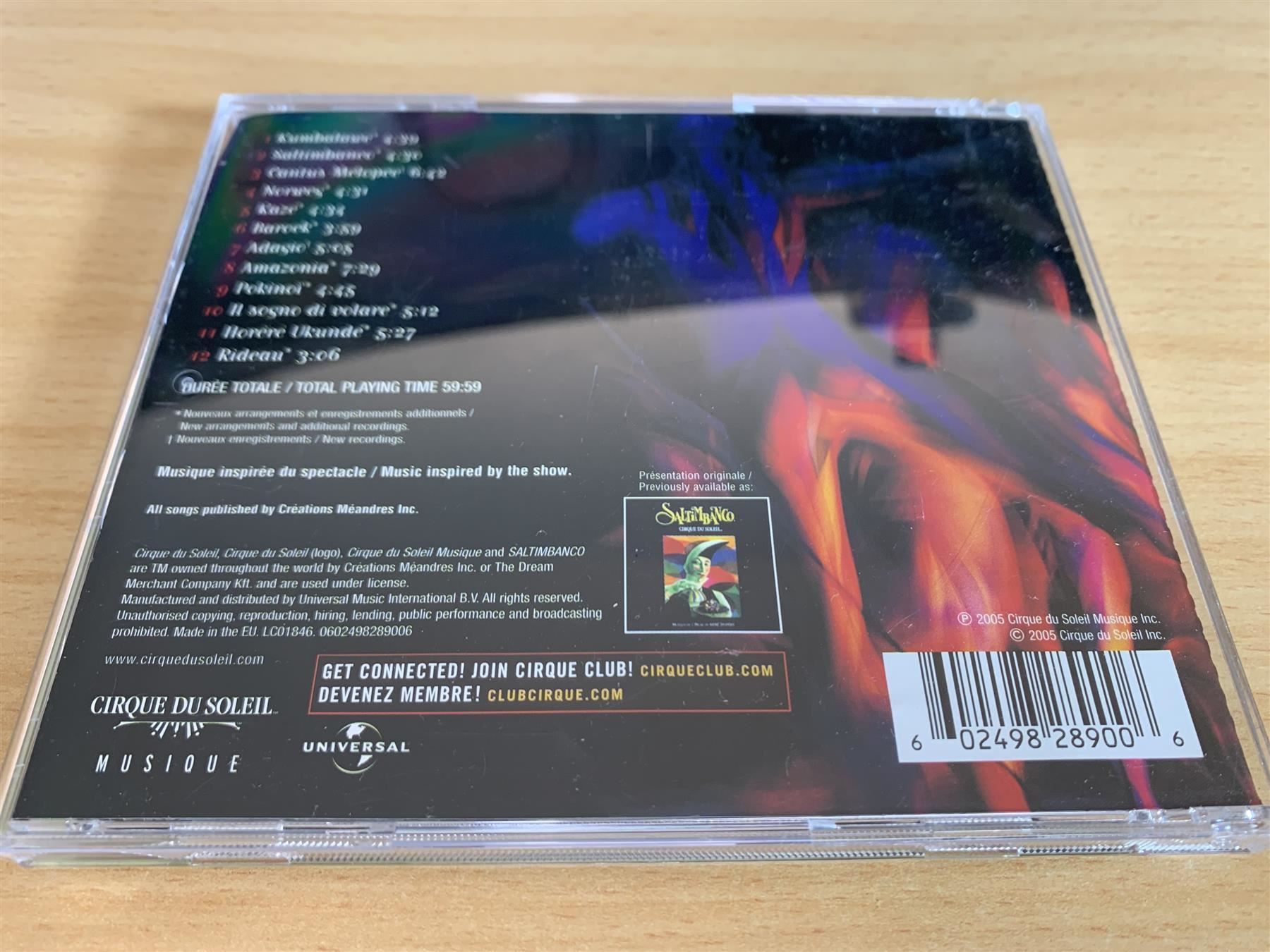 CD: Cirque Du Soleil – Saltimbanco – Usato da Rikon im Tösstal venduto da Alpenmutz 1