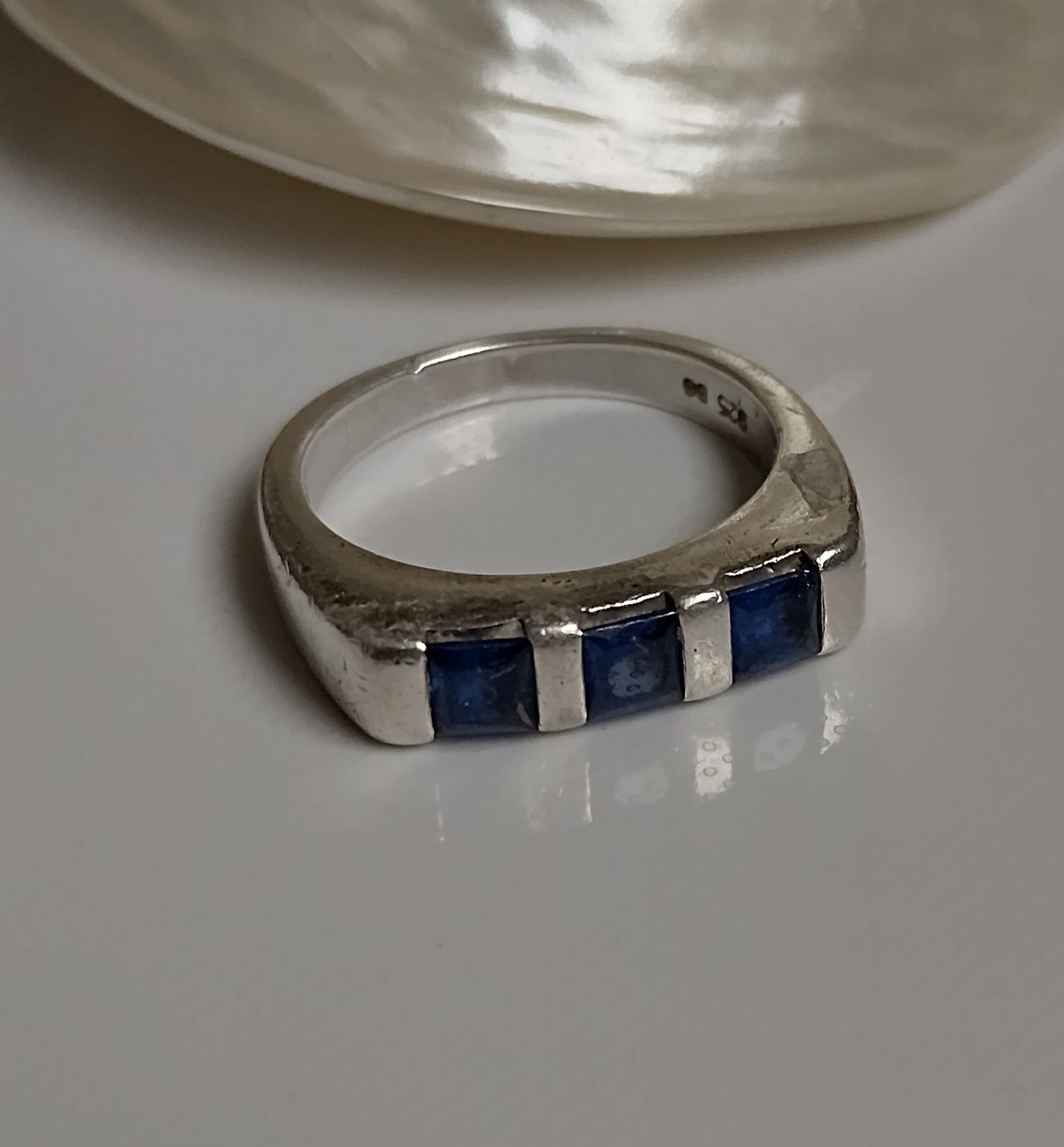 Ringe: RING SILBER 925 MIT BLAUEN STEINEN – Gebraucht aus Romanshorn von BoutiqueA 4