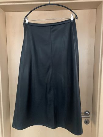 Damen-Kunstlederrock schwarz Gr.L