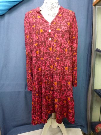 DIFF KURZES KLEID HIPPIEKLEID BLUSE TUNIKA GR M BUNT VISCOSE