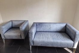 Ensemble Enzo Baresi, canapé 2 places + fauteuil