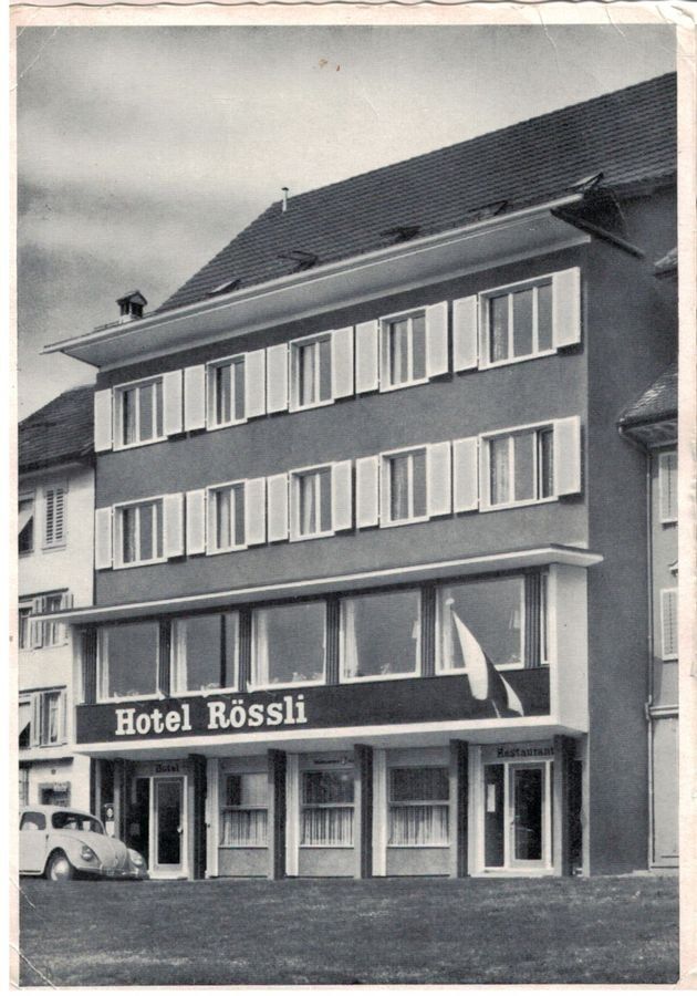 Ansichtskarten: Zug, Hotel Rössli am See, Oldtimer – Gebraucht aus Frauenfeld von POML