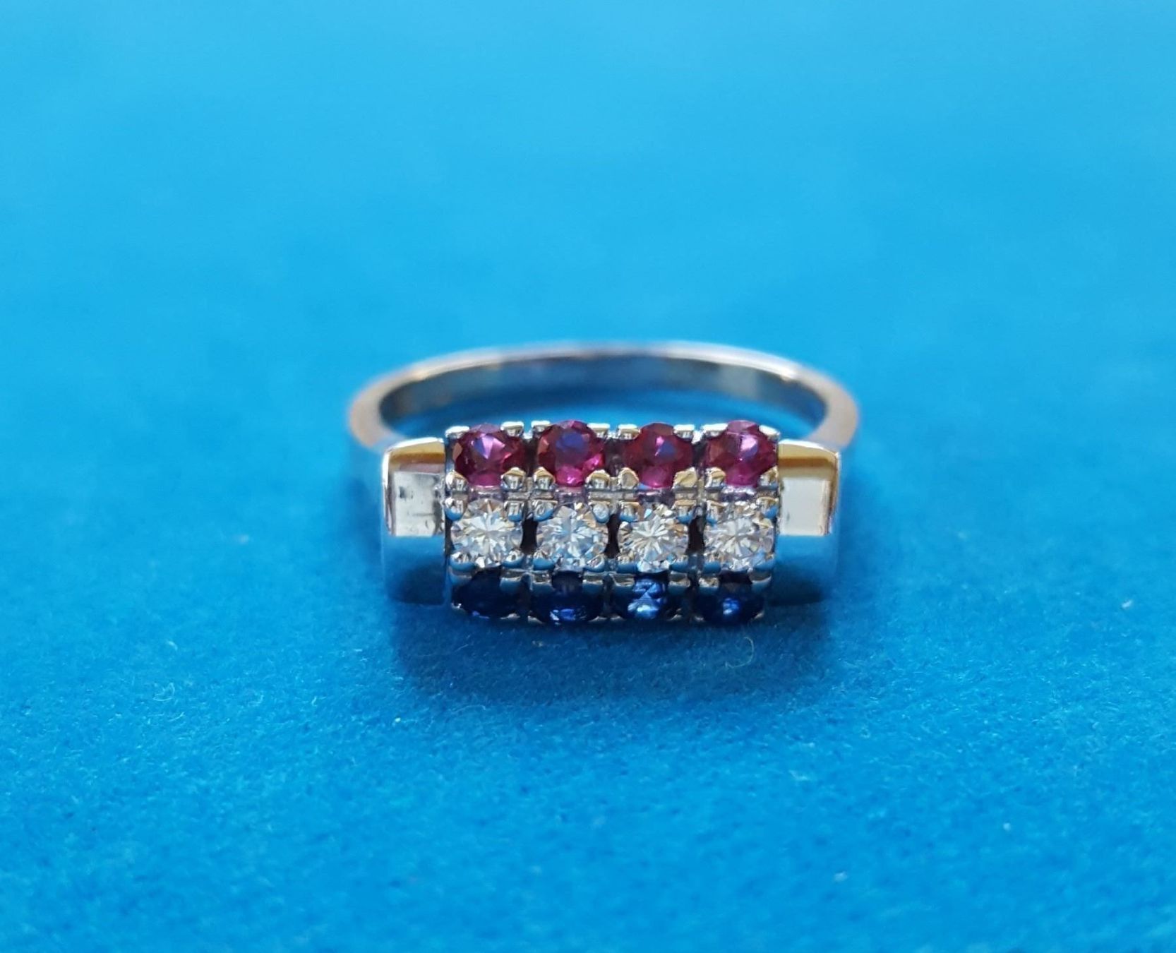 Anelli: 750 Gold Ring Brillanten/Rubine/Saphire – Usato da Wald ZH venduto da Aniade 6