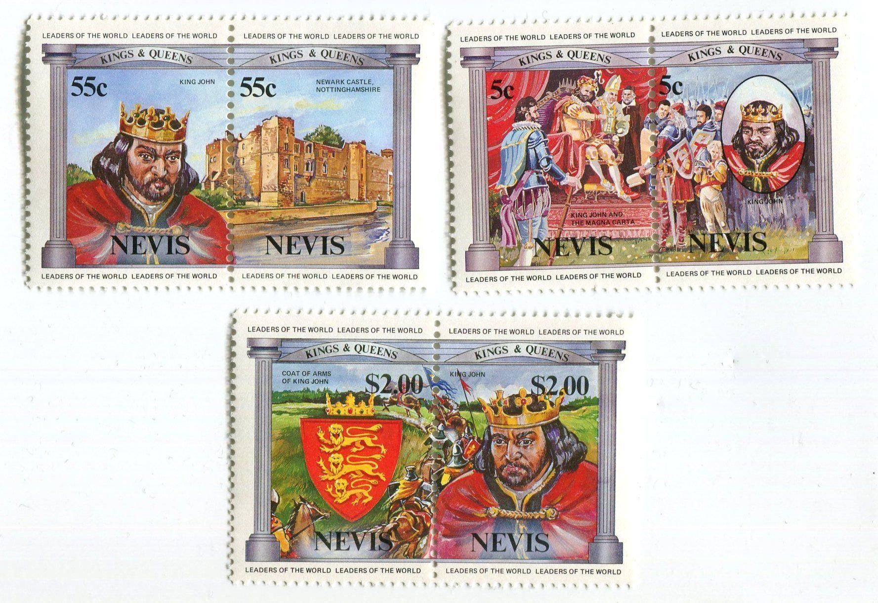 Alle Briefmarken: Briefmarken "König Johann Ohneland". Nevis – Neu und originalverpackt aus Basel von Butsch5