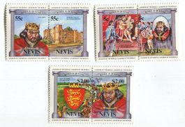 Briefmarken "König Johann Ohneland". Nevis