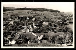 AK Hettiswil, Ortspanorama vom Berg aus gesehen