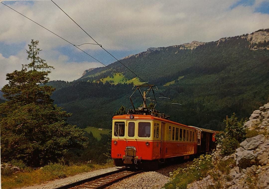 Cartoline postali: YVERDON  -  STE   CROIX  -  Chemin de Fer – Usato da Delémont venduto da Domdom1