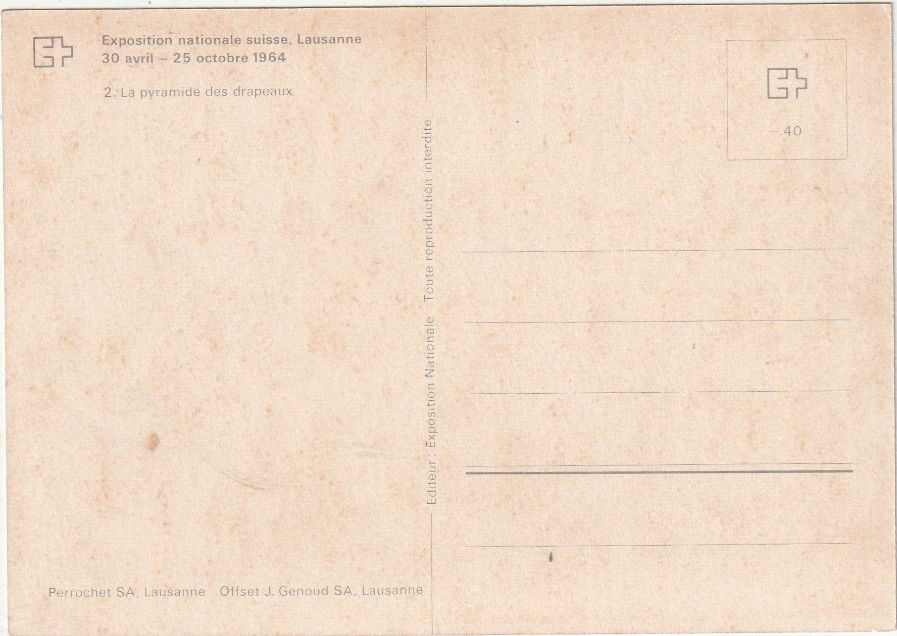 Cartoline postali: EXPO Lausanne 1964 – Usato da Lumbrein venduto da made02 1