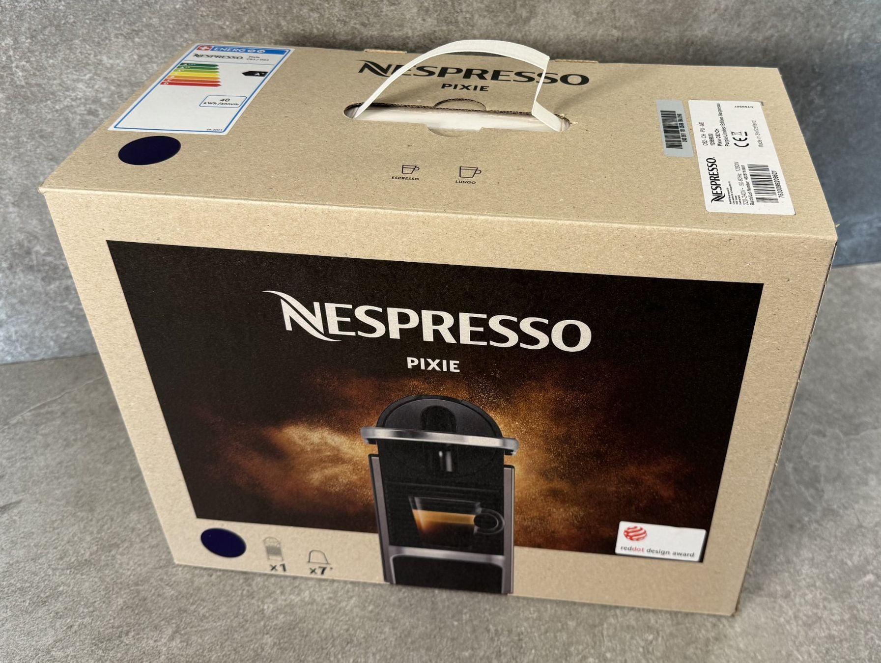 Nespresso Kaffeemaschinen & Espressomaschinen: NESPRESSO PIXIE PURPLE (ARPEGGIO) Maschine ... – Neu und originalverpackt aus Klosters von  7