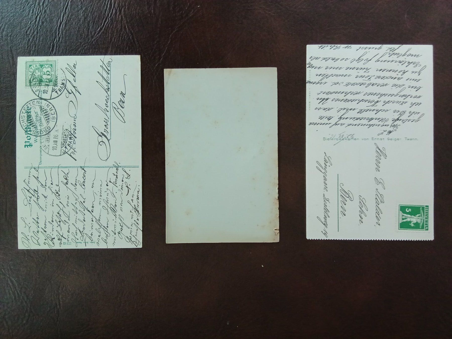 Cartoline postali: 3 antike Postkarten mit Abbildungen von Biel, 1906 – Usato da Hohenrain venduto da mr10 4