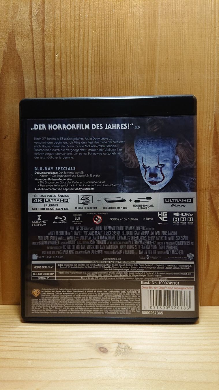 Alle DVDs: ES KAPITEL 2 auf 4K UHD Blu-Ray – Gebraucht aus Wilderswil von Exebub 1