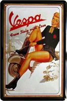 Blechschild-VESPA-FROM ITALY WITH LOVE