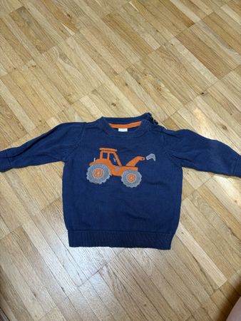  Baby-Pullover mit Traktor, Gr. 62🚜