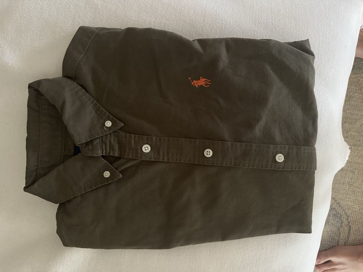 Ralph Lauren Camicie: Chemise Olive Ralph Lauren – Nuovo (secondo la descrizione) da Genève venduto da rom_56hd