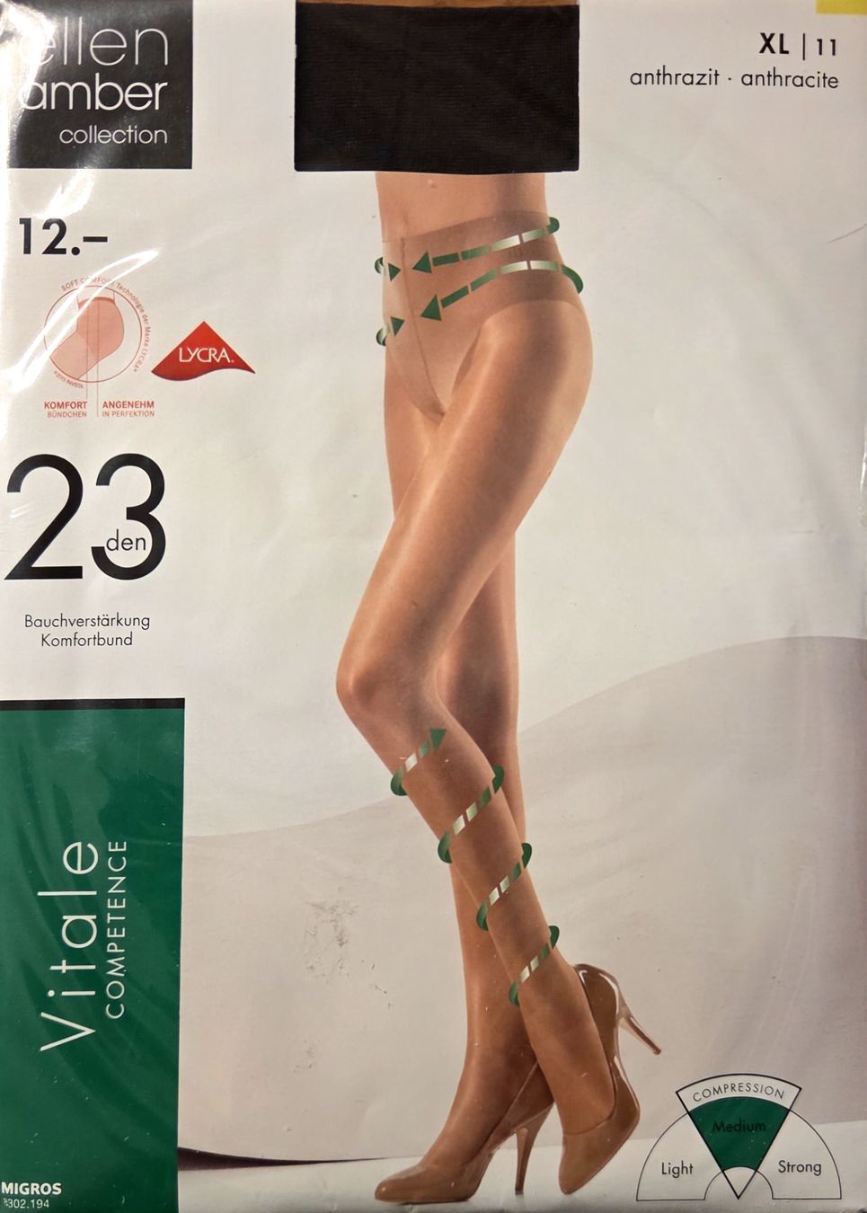 Ellen Amber Calze & Collant: ellen amber Vitale Competence Strumpfhosen Gr. XL Anthrazit – Nuovo e nell'imballaggio originale da Beinwil am See venduto da gabipetrovay