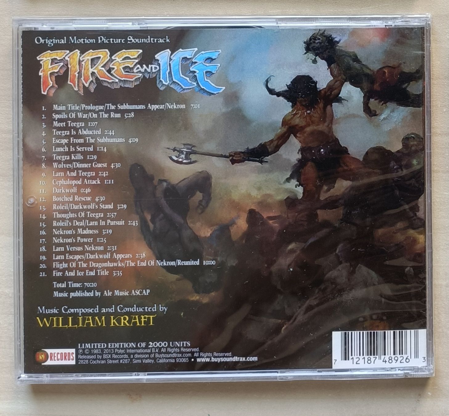 CD: FIRE AND ICE SOUNDTRACK CD NEU Frazetta – Nuovo e nell'imballaggio originale da Schaffhausen venduto da Dc_collector_99 1
