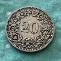 20 Rappen  🇨🇭  Jg  1902  🔝 1 Stk. guter Zustand