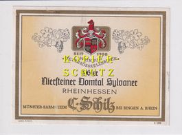 Etikette - Niersteiner Domtal Sylvaner 1961 /bd