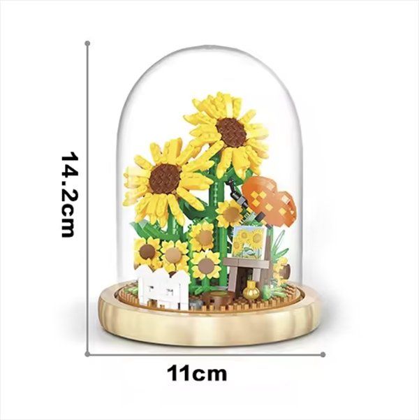 Kit di costruzioni: Blume im Glas: Sonnenblume / Mini-Bausteine – Nuovo e nell'imballaggio originale da Meisterschwanden venduto da Bigi1 2