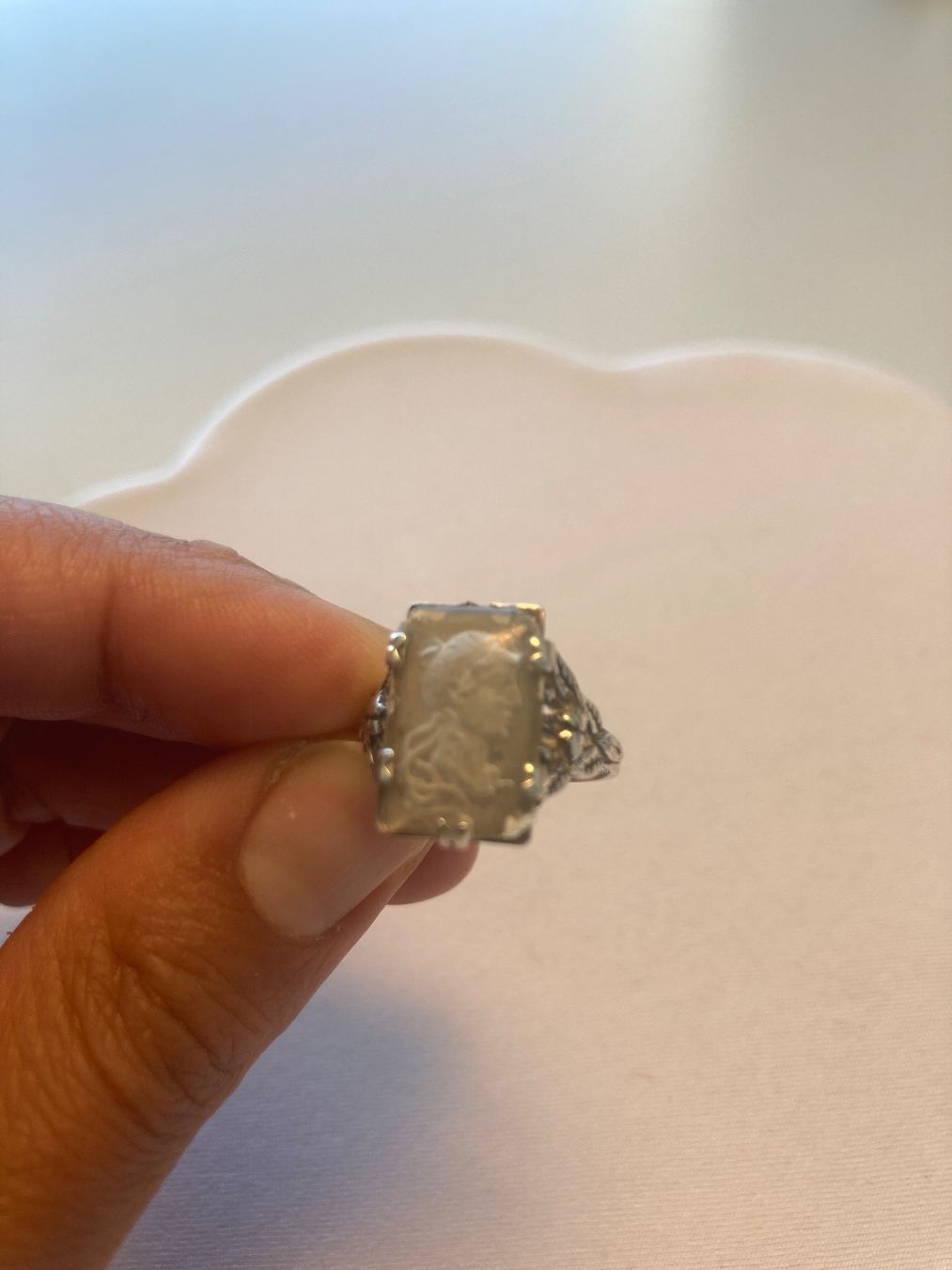 Anelli: Vintage Cameo Ring Sterling Silber – Usato da Wauwil venduto da alessandrea82 1