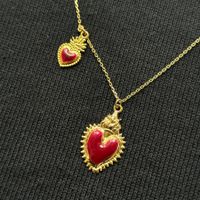18KGP Herz Medaillon Halskette in Gold