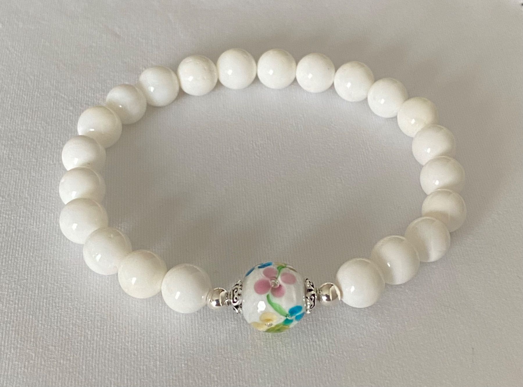 Bracciali & Braccialetti: Tridacna Perlen Armband Murano Style auf Mass – Nuovo e nell'imballaggio originale da Zuzwil SG venduto da Lemliskat