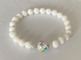 Tridacna Perlen Armband Murano Style auf Mass