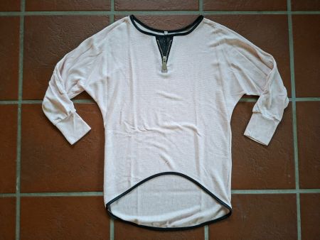 Chicorée; rosa Pullover mit Reisverschlussdetail Gr. S