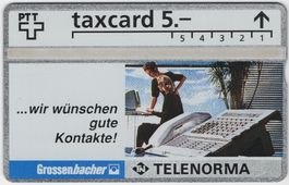 5 CHF Grossenbacher TELENORMA - seltene Kunden Taxcard