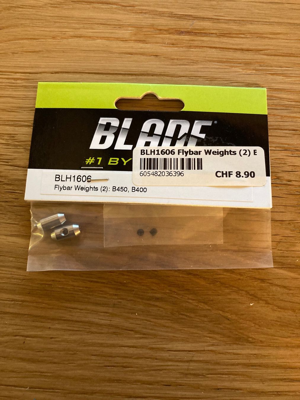 Blade Modellismo RC: BLH1606 poids barre de bell Blade 400/ 450 e-flite – Nuovo e nell'imballaggio originale da Lausanne venduto da Techobby