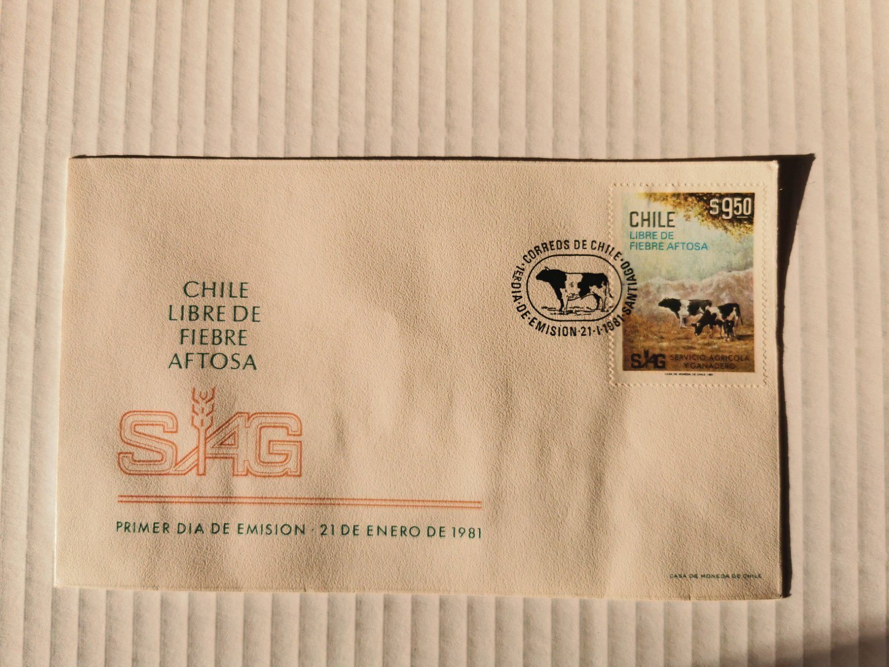 Alle Briefmarken: FDC Chile - SAG 1981 – Gebraucht aus Pailly von jme99