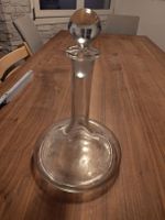 Dekantierer / Glaskaraffe mit Blumenmotiv