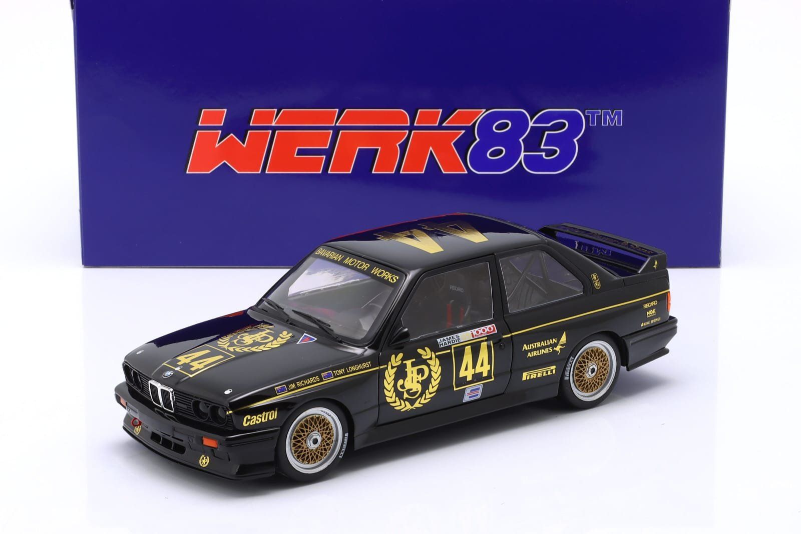 BMW Voitures modèles: BMW M3 E30 Winner Div. 2 Bathurst 1987 JPS Team 1:18 WERK83 – Neuf avec emballage d'origine à Stäfa par wkmodells