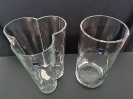 2 Stück Leonardo Blumen- und Tulpenvase im Set aus Glas