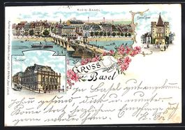 Litho Basel, Kleinbasel mit Theater und 