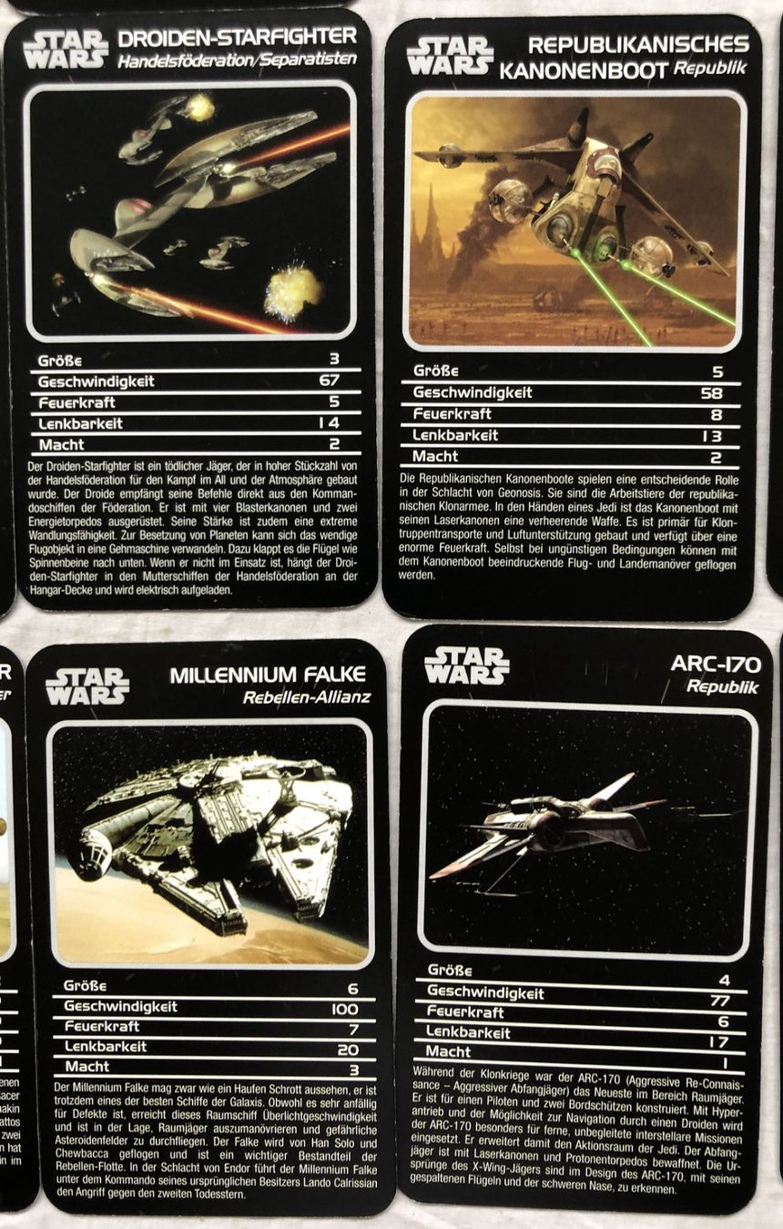 Giochi: TOP TRUMPS SPECIALS - STAR WARS - Raumschiffe – Usato da Schaffhausen venduto da durruti 2