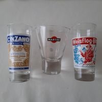Vintage Glas-Sammlung: Martini, Cinzano, Weisflog -Top!