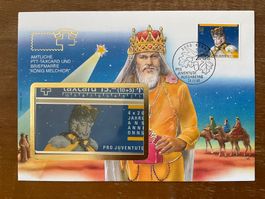 Taxcard B-3 Pro Juventute, Melchior im Sammelkuvert