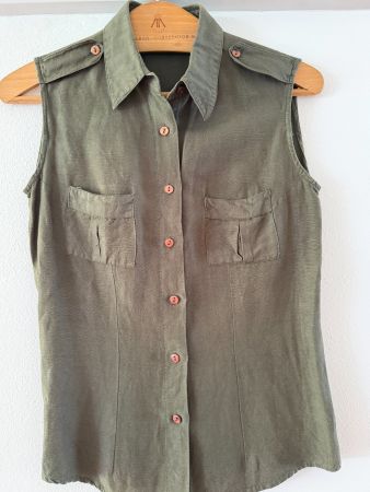 Damen Bluse Olivgrün Grösse S guter Zustand