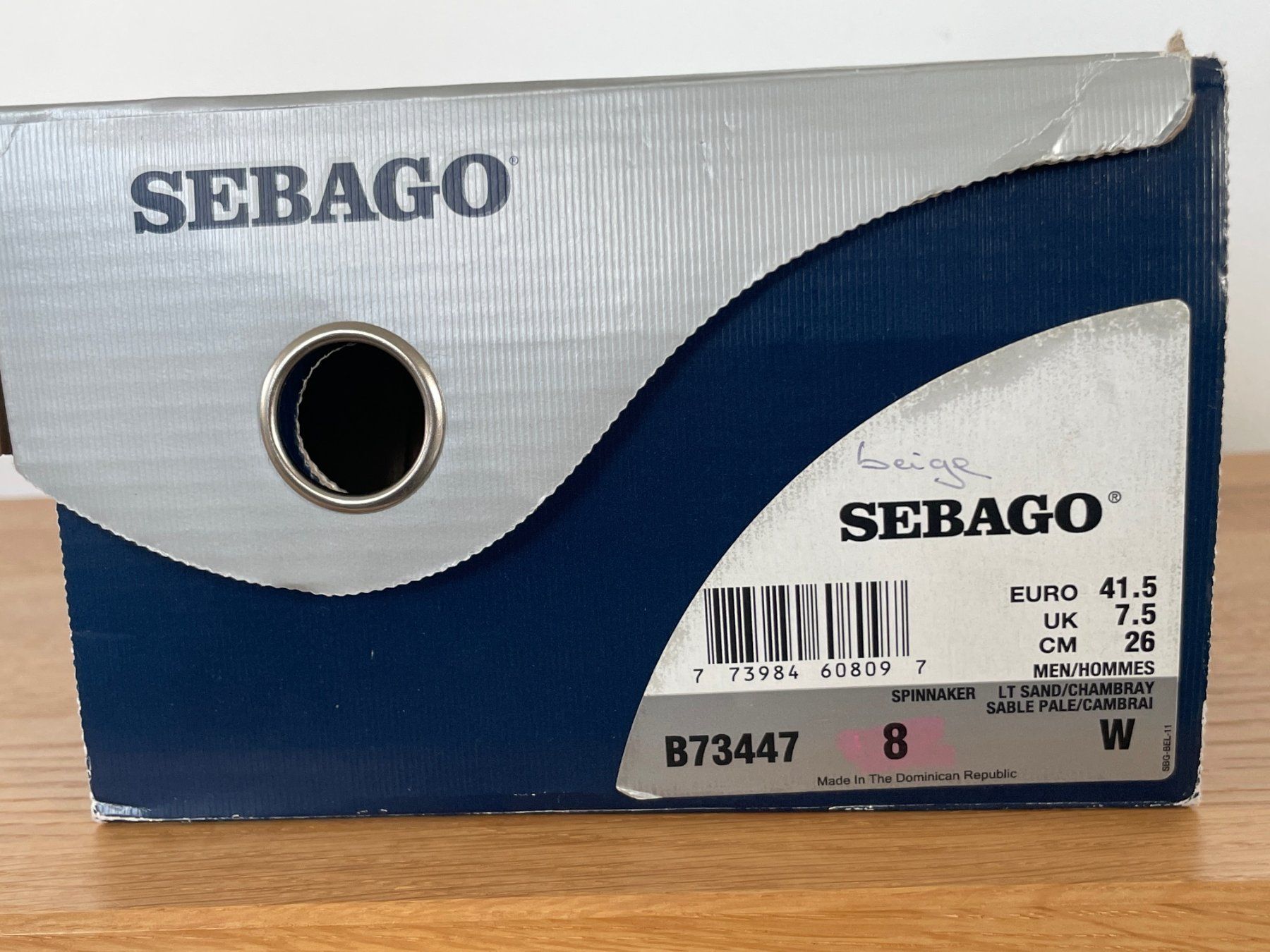 Sebago Scarpe da uomo: Sebago Docksides Spinnaker (beige-blau Gr.41,5) – Usato da Zürich venduto da narviB 7