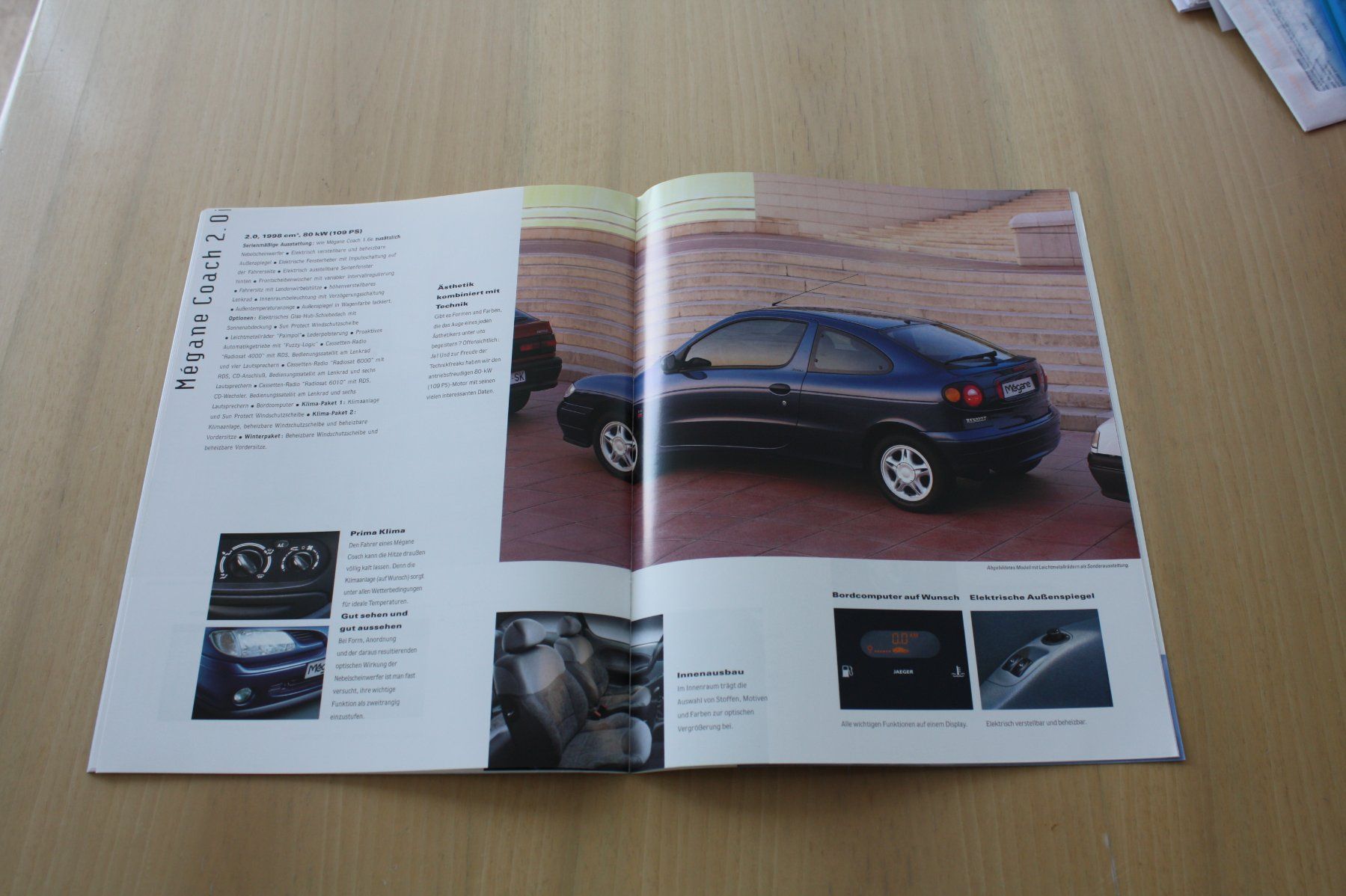 Renault Dokumente: Renault Mégane Coach Prospekt 8/1998 – Gebraucht aus Wikon von erwin400 6