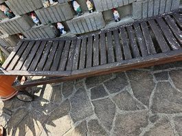 Gartenliege Holz zum restaurieren 
